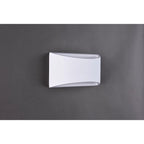 Blandford flush mounted sconce by TheChandelierCo featuring a sleek metal frame and frosted glass shade for modern wall lighting