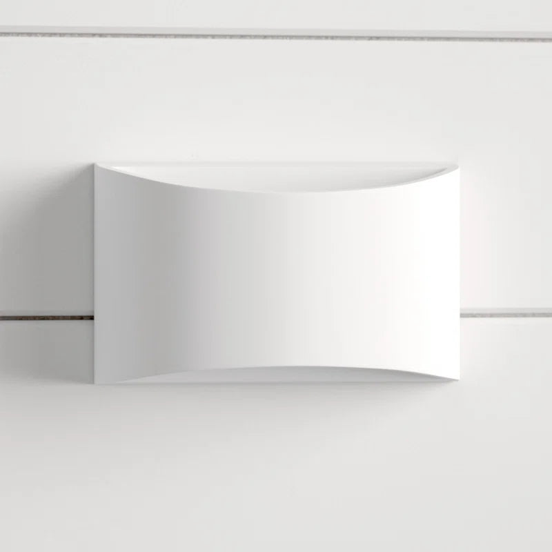 Blandford flush mounted sconce by TheChandelierCo featuring a sleek metal frame and frosted glass shade for elegant lighting.