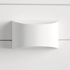 Blandford flush mounted sconce by TheChandelierCo featuring a sleek metal frame and frosted glass shade for elegant lighting.