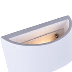 Blandford flush mounted sconce by TheChandelierCo, featuring a sleek design with a metallic finish and elegant glass shade.
