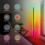 Black LED novelty floor lamp with USB port, 125cm tall, modern design by TheChandelierCo, ideal for living rooms or bedrooms.