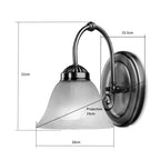 Brazell 1-light dimmable antique brass sconce with alabaster-style glass shade, wall-mounted lighting fixture.