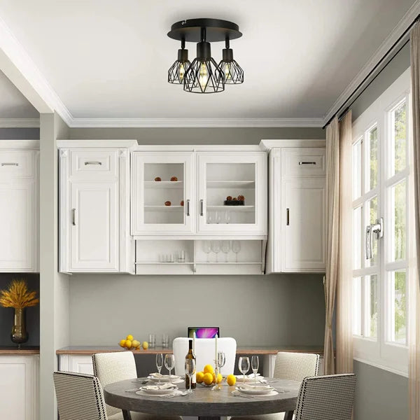3-Light 22cm Semi Flush Mount