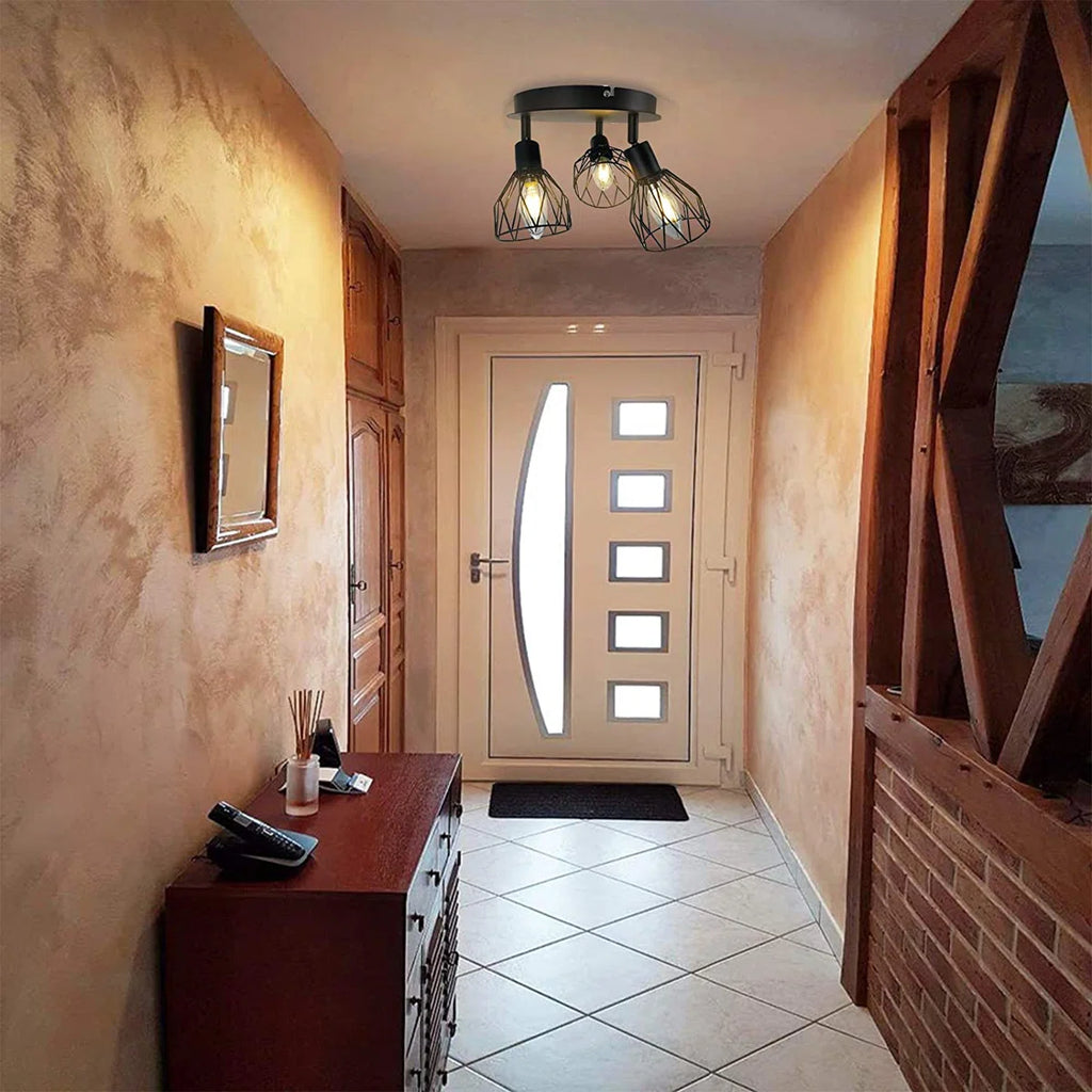 3-Light 22cm Semi Flush Mount
