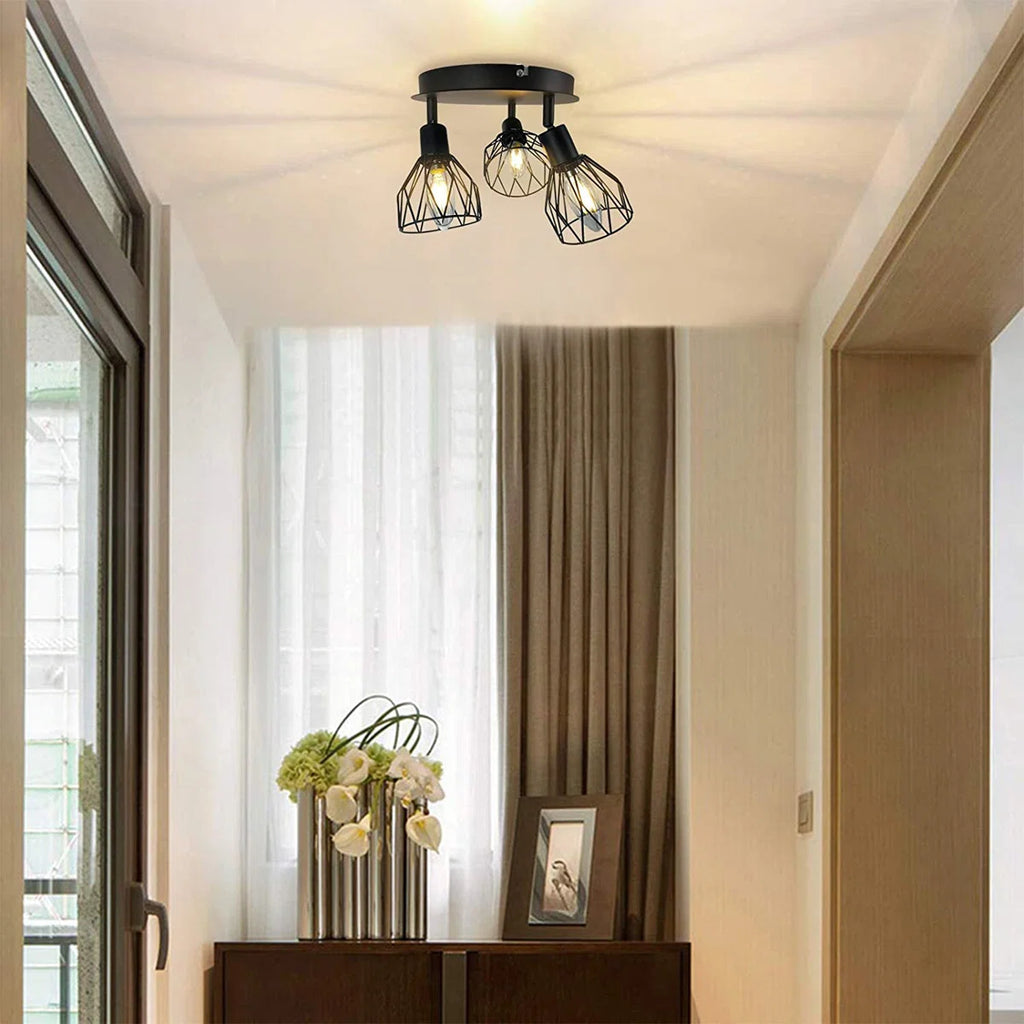 3-Light 22cm Semi Flush Mount