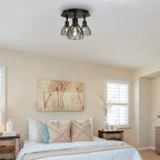 3-Light 22cm Semi Flush Mount