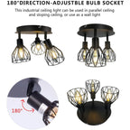 3-Light 22cm Semi Flush Mount
