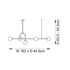 Cadel Impressive 5-light antique brass linear chandelier with sleek design and elegant detailing for modern and vintage interiors.