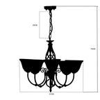 Campbellsburg 5-light twist shaded chandelier with alabaster-style glass by TheChandelierCo, featuring elegant curved design and warm lighting