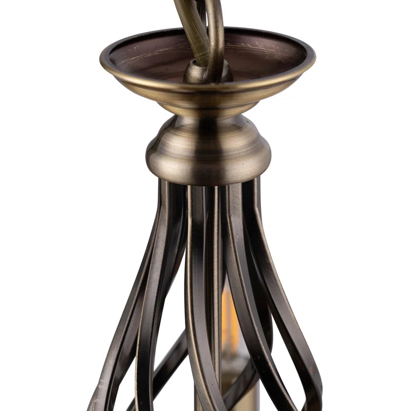Campbellsburg 5-light twist shaded chandelier with alabaster-style glass by TheChandelierCo, featuring elegant curved design and soft illumination.