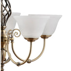 Campbellsburg 5-light twist shaded chandelier with alabaster-style glass by TheChandelierCo, showcasing elegant lighting design.