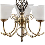 Campbellsburg 5-light twist shaded chandelier by TheChandelierCo featuring alabaster style glass and elegant lighting design.