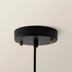 1 - Light Antique Brass Effect/Black Single Pendant