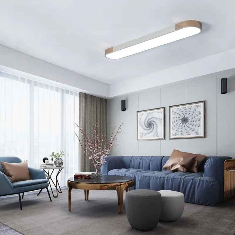 Cherron 1-light 100cm LED flush mount ceiling light by TheChandelierCo, sleek design with bright LED illumination.