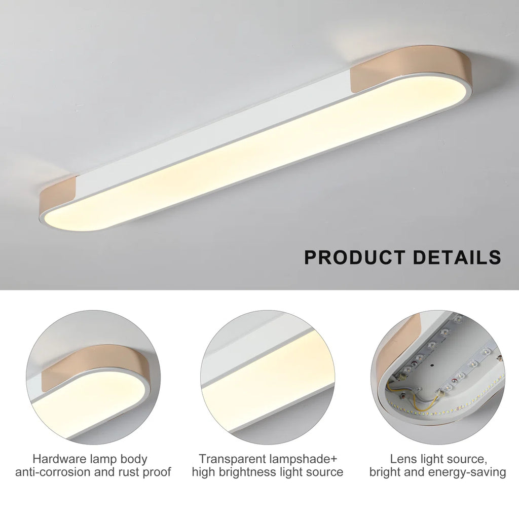 Cherron 1-light 100cm LED flush mount ceiling light by TheChandelierCo, featuring sleek modern design and bright LED illumination.