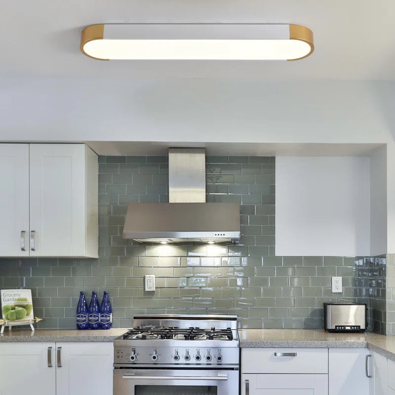 Cherron 1-light 70cm LED flush mount ceiling light by TheChandelierCo, featuring a sleek modern design with a round white fixture.