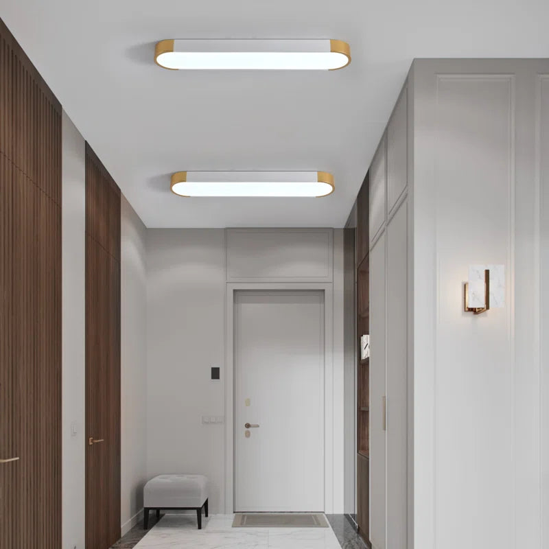 Cherron 1-light 70cm LED flush mount ceiling light by TheChandelierCo, featuring a sleek modern design with a round shape.