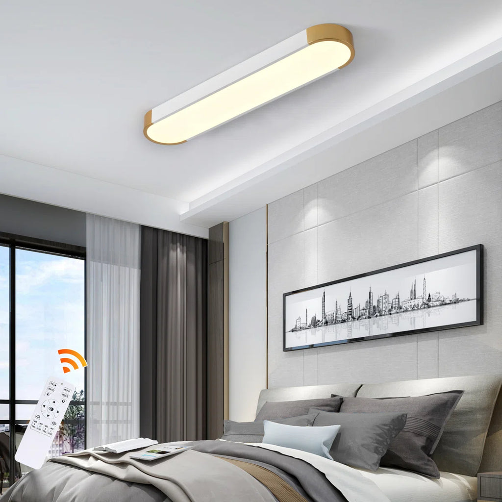 Cherron 1-light 70cm LED flush mount ceiling light by TheChandelierCo, featuring a modern design with a sleek finish.