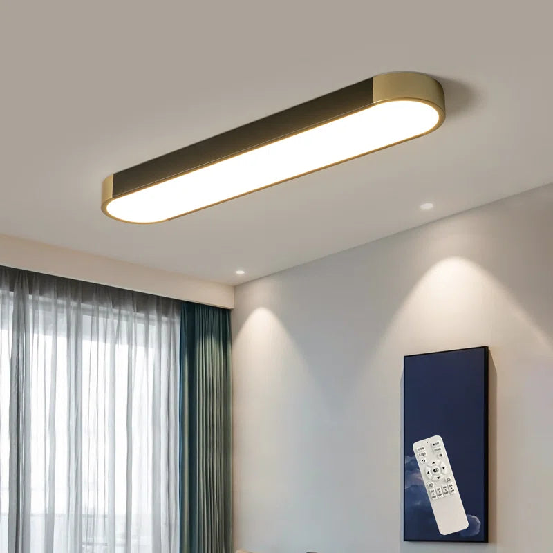 Cherron 1-light 70cm LED flush mount ceiling light by TheChandelierCo featuring a modern design with a sleek finish