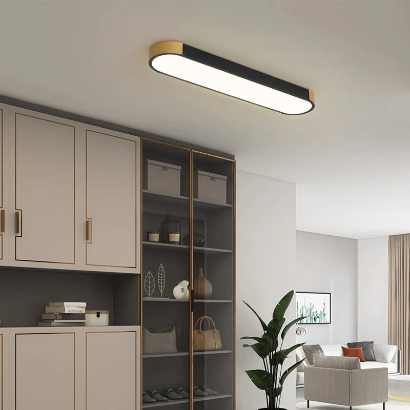 Cherron 1-light 70cm LED flush mount ceiling light by TheChandelierCo, featuring a sleek modern design and bright LED illumination.