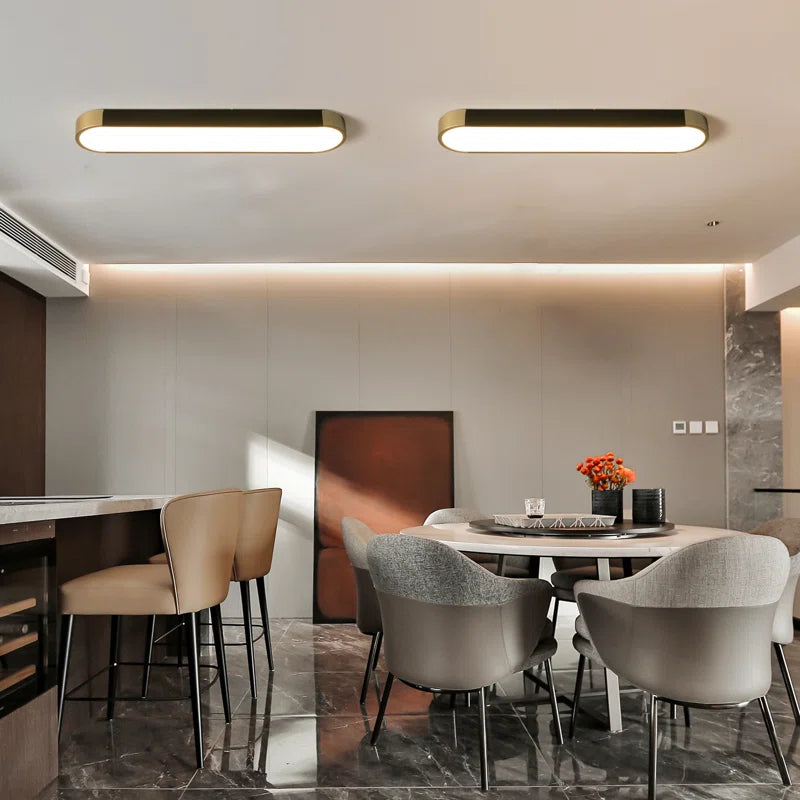 Cherron 1-light 70cm LED flush mount ceiling light by TheChandelierCo, sleek design with a modern finish and integrated LED.