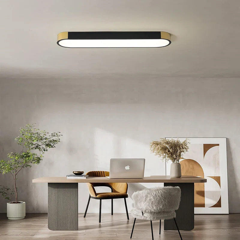 Cherron 1-light 70cm LED flush mount ceiling light by TheChandelierCo, featuring a sleek modern design and white finish.