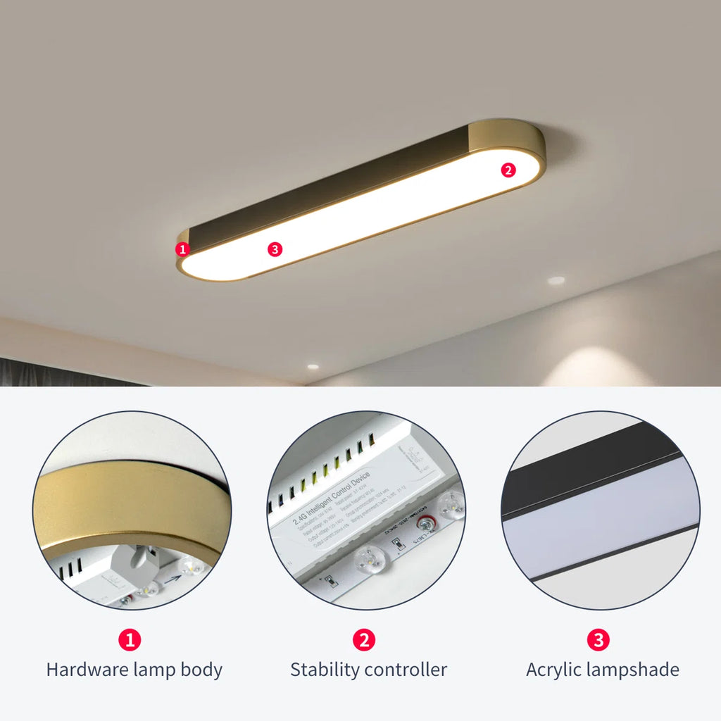 Cherron 1-light 70cm LED flush mount ceiling light by TheChandelierCo, featuring a sleek modern design with a white finish.