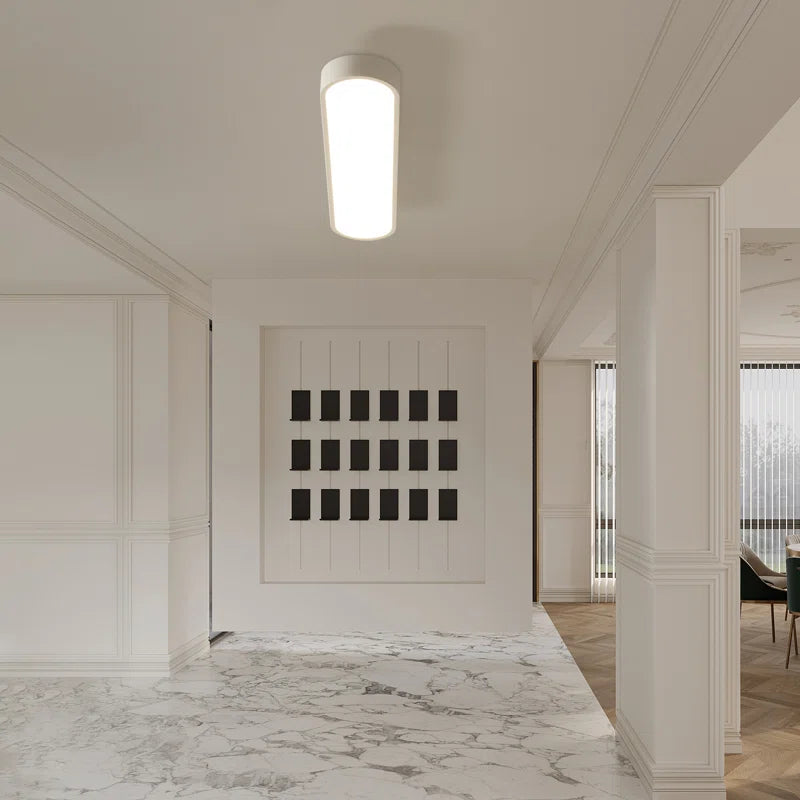 Cherron acrylic LED semi-flush mount ceiling light by TheChandelierCo with modern design and bright illumination.