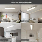 Cherron acrylic LED semi-flush mount light fixture from TheChandelierCo with modern design and clear acrylic shade.