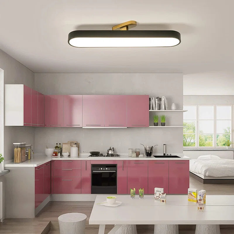 Cherron acrylic LED semi-flush mount ceiling light from TheChandelierCo featuring modern design and bright illumination.