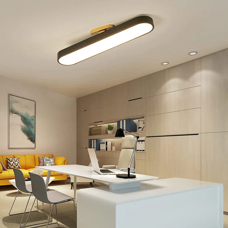 Cherron acrylic LED semi-flush mount ceiling light by TheChandelierCo with modern design and clear acrylic shade.