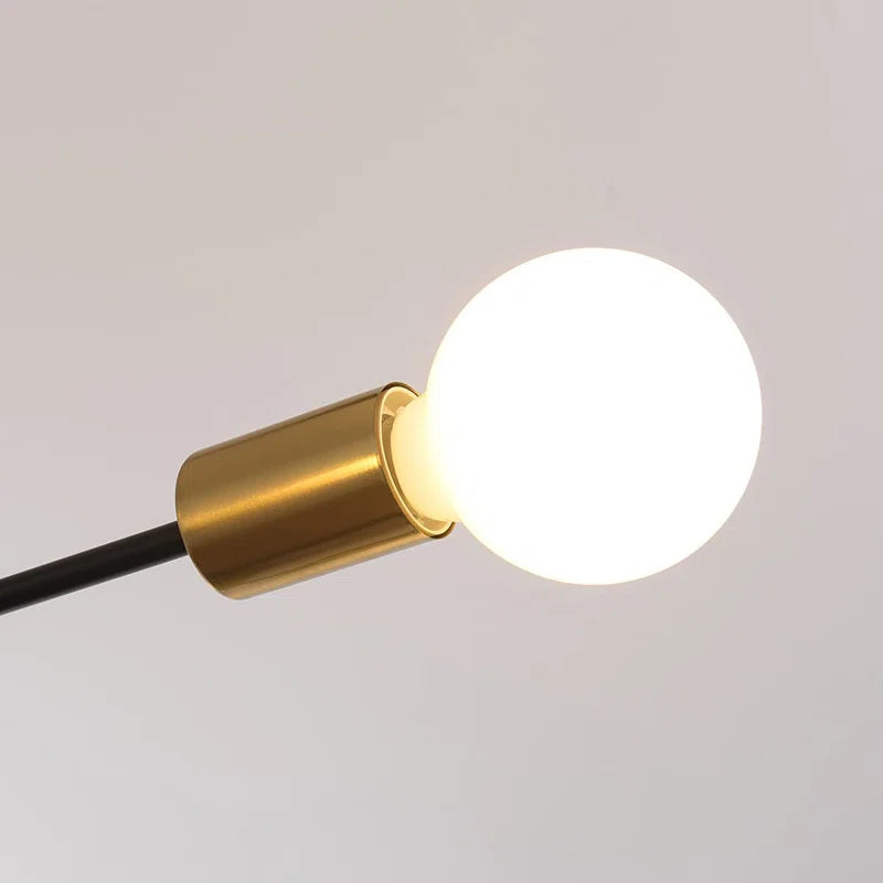 Cobina 6 Light Sputnik Chandelier by TheChandelierCo featuring a modern design with six exposed bulbs and a sleek metallic finish.