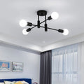 Coblitz 4 Light Sputnik chandelier by TheChandelierCo featuring a modern metallic design with four adjustable light fixtures.