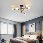 Coblitz 6-light 62cm Sputnik semi-flush mount ceiling light with modern design and metal finish, ideal for contemporary interiors.