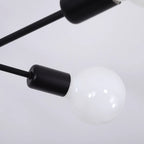 Coblitz 6-light 62cm Sputnik semi-flush mount ceiling light by TheChandelierCo with modern metallic finish and six glass shades.