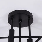 Coblitz 6-light 62cm Sputnik semi-flush mount chandelier with modern design and metal arms in a sleek finish.