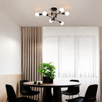 Coblitz 6-light 62cm Sputnik semi-flush ceiling mount chandelier with modern design and metallic finish.