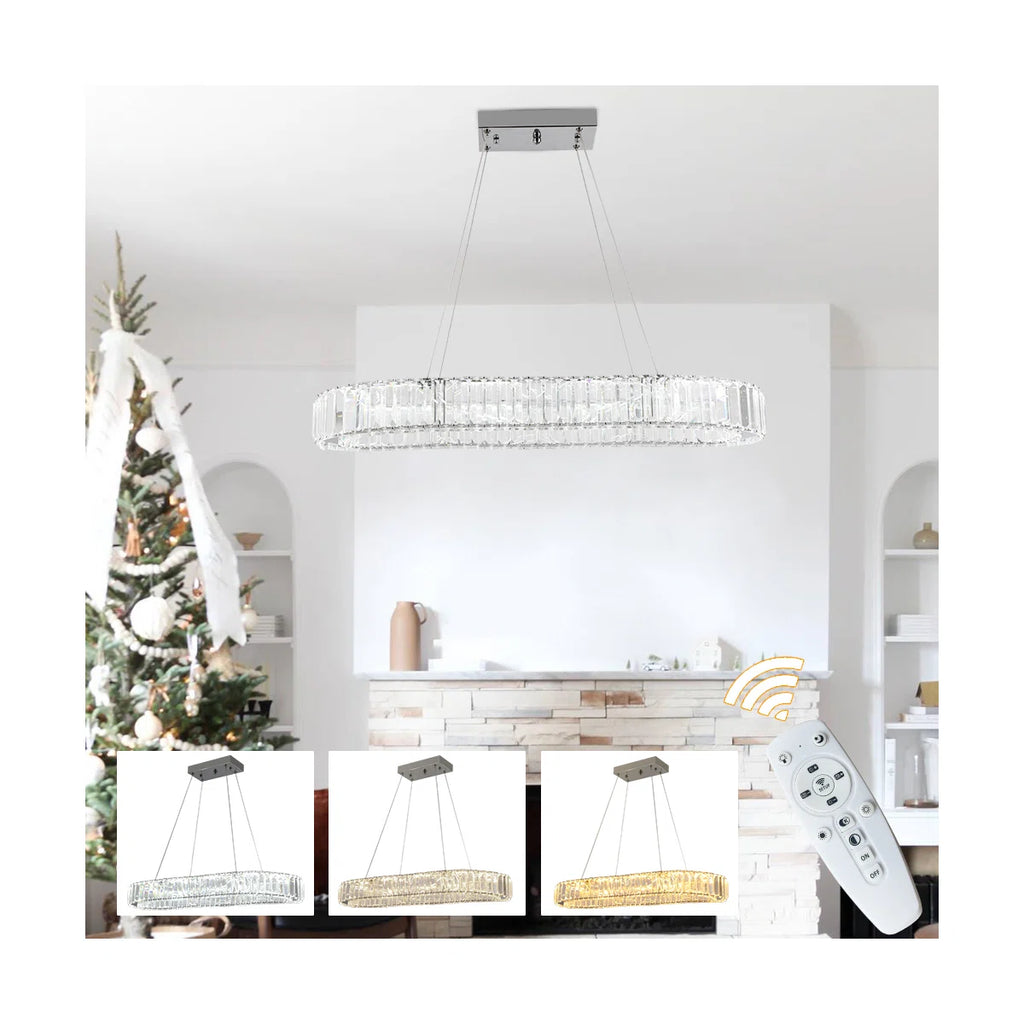 1 - Light Crystal LED Chandelier