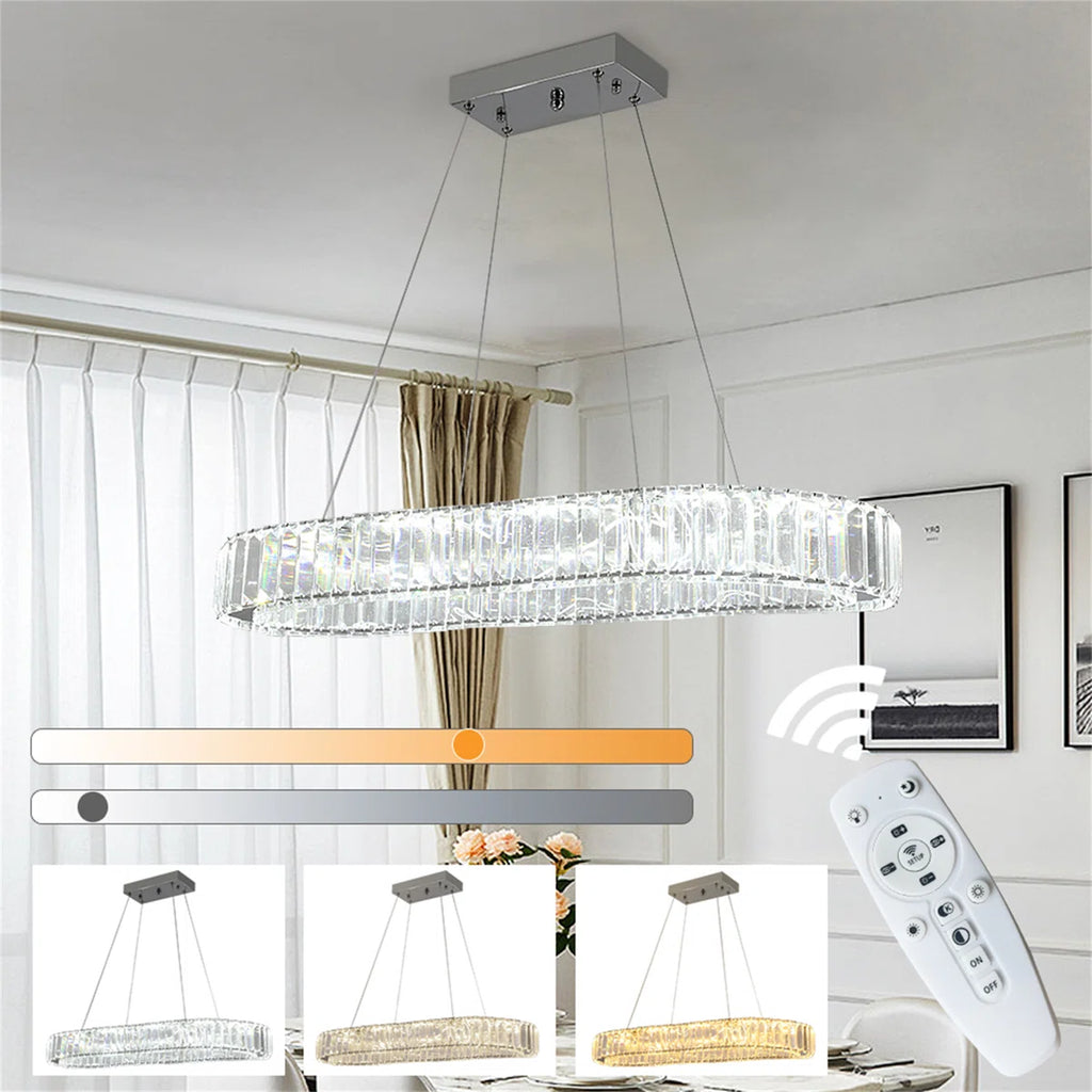 1 - Light Crystal LED Chandelier