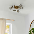3-Light 39cm Semi Flush Mount