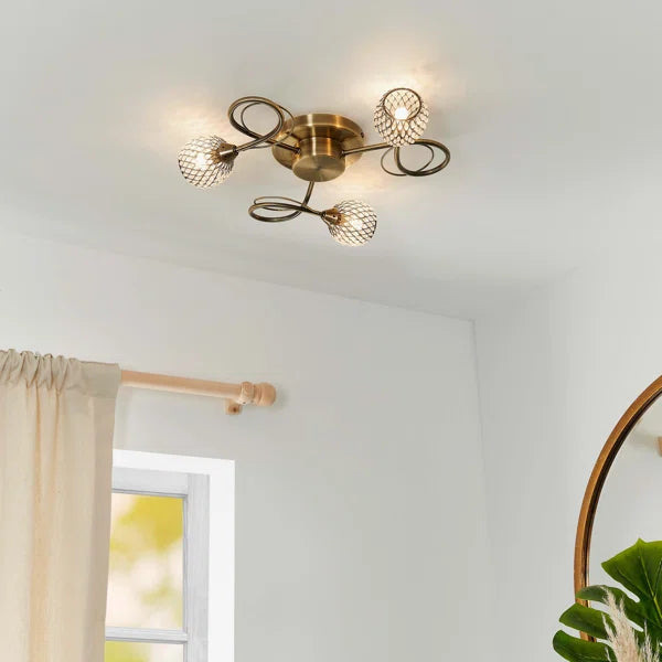 3-Light 39cm Semi Flush Mount
