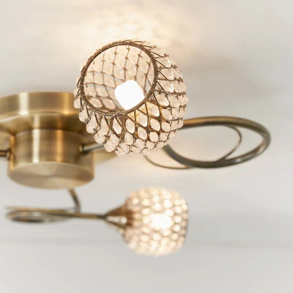 3-Light 39cm Semi Flush Mount