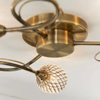 3-Light 39cm Semi Flush Mount