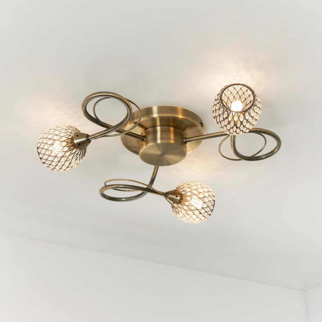 3-Light 39cm Semi Flush Mount