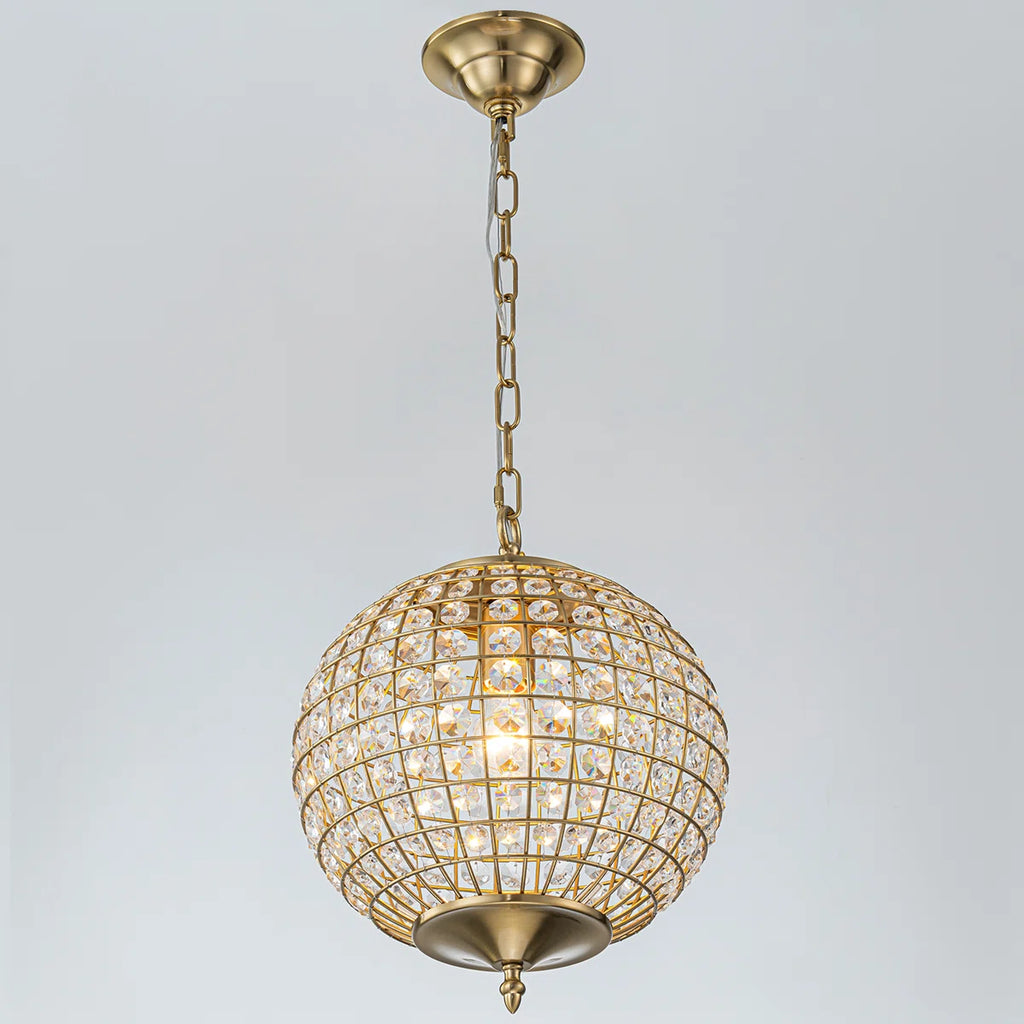 Crystal Globe Chandelier Orb Pendant Light