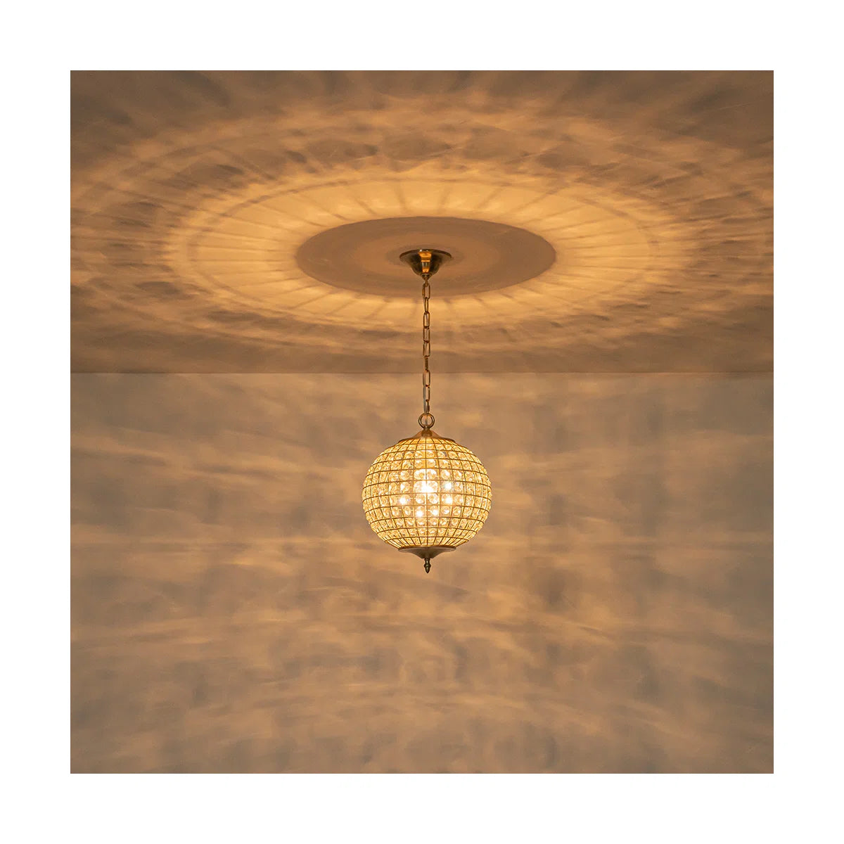 Crystal Globe Chandelier Orb Pendant Light