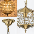 Crystal Globe Chandelier Orb Pendant Light