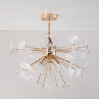 Dandelion 4-light glass starburst sunburst ceiling light by TheChandelierCo, semi-flush mount with modern sputnik design.