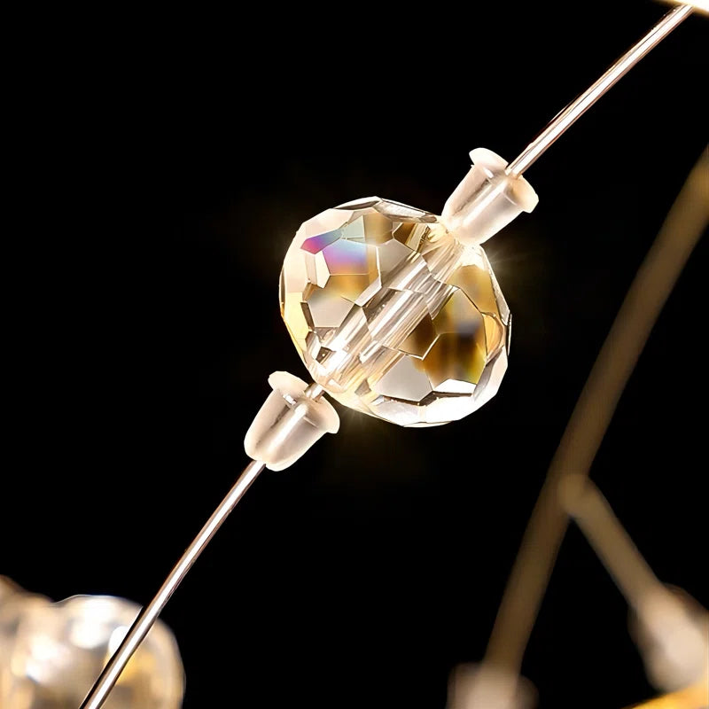 Dandelion 8-light crystal starburst ceiling light by TheChandelierCo, 70cm diameter, Sputnik flush mount with sparkling crystal accents