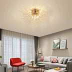 Dandelion 8-light crystal starburst ceiling light by TheChandelierCo, 70cm Sputnik flush mount with sparkling crystal accents.